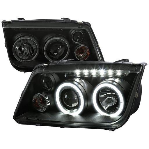 Spec-D 99-05 Volkswagen Jetta Projector Headlights- Smoke With Black Housing LHP-JET99SM-RS