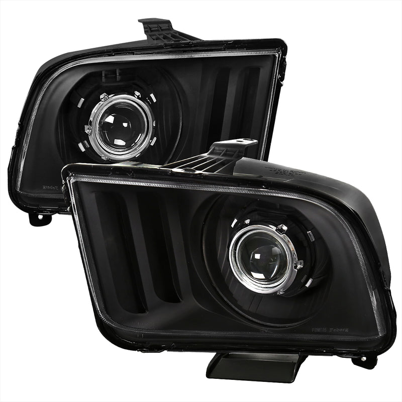 Spec-D 05-09 Ford  Mustang Retro Projector Headlight - Black LHP-MST05JM-RS
