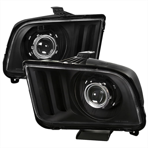 Spec-D 05-09 Ford  Mustang Retro Projector Headlight - Black LHP-MST05JM-RS