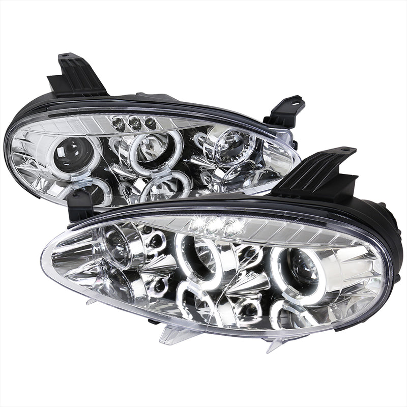 Spec-D 01-05 Mazda  Mx5  Halo Led Projector Headlight Chrome  LHP-MX501-TM