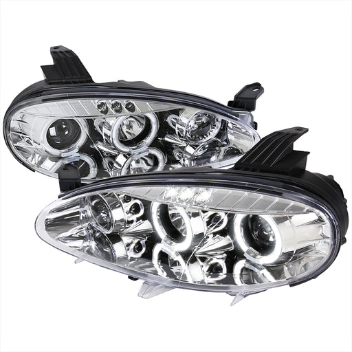 Spec-D 01-05 Mazda  Mx5  Halo Led Projector Headlight Chrome  LHP-MX501-TM