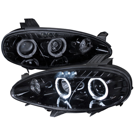 Spec-D 01-05 Mazda  Mx5  Projector Headlight Gloss Black Housing Smoke Lens  LHP-MX501G-TM