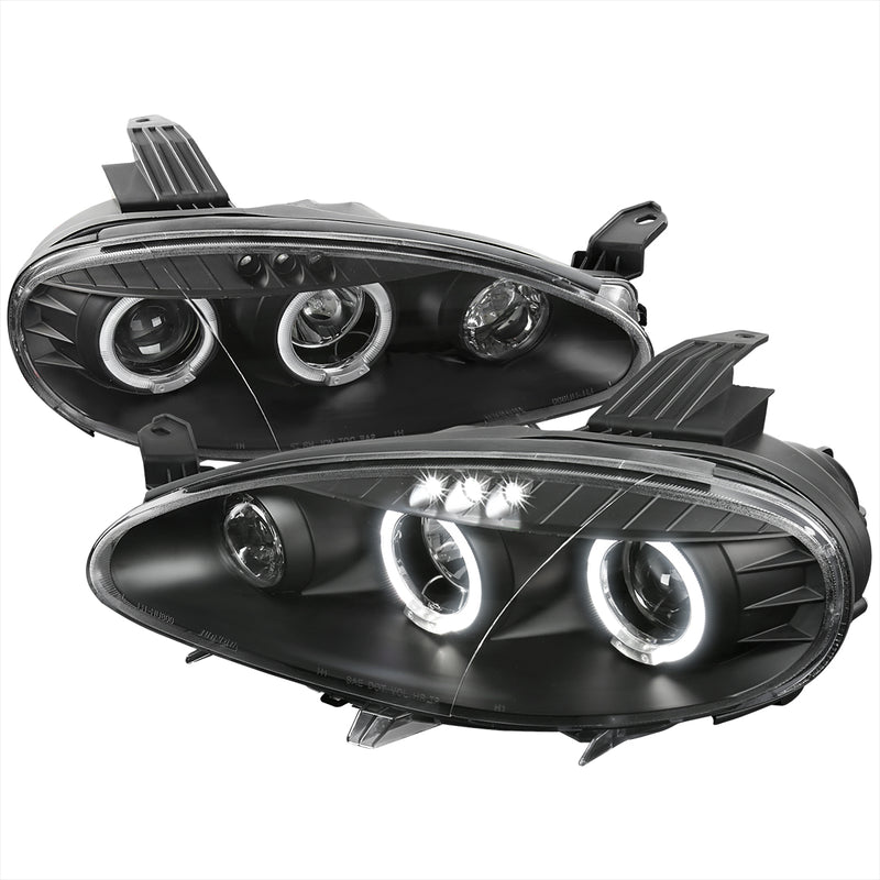 Spec-D 01-05 Mazda  Mx5  Halo Led Projector Headlight Black LHP-MX501JM-TM