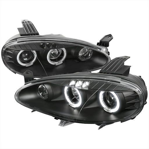 Spec-D 01-05 Mazda  Mx5  Halo Led Projector Headlight Black LHP-MX501JM-TM