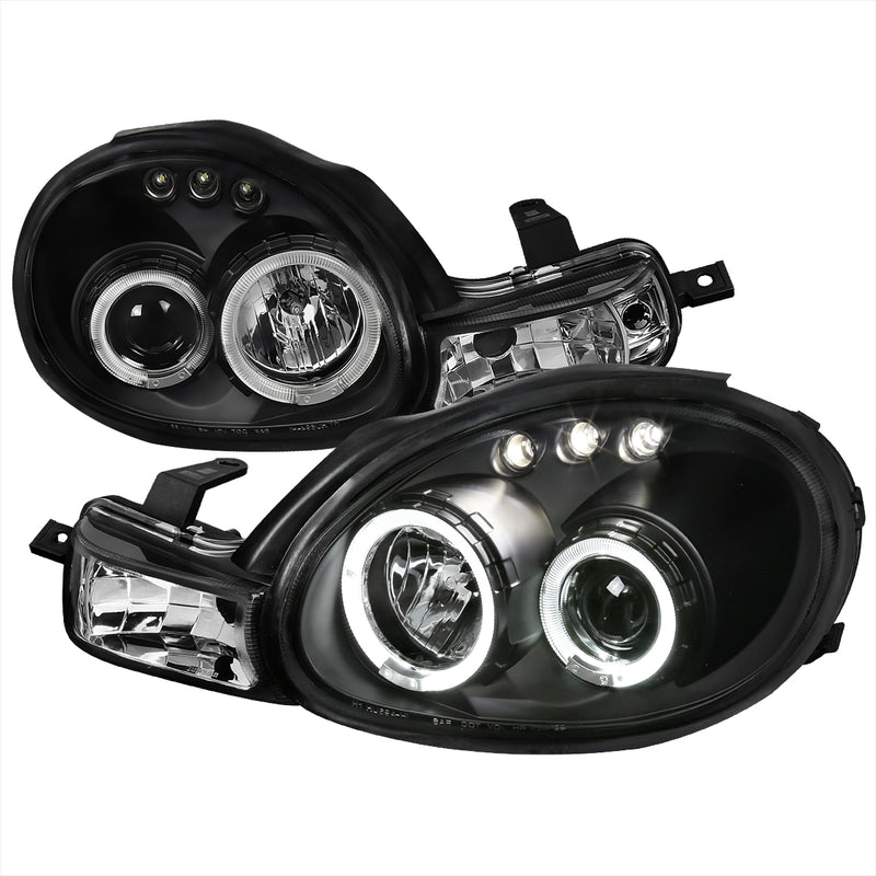 Spec-D 00-02 Dodge Neon Halo Led Projector Black LHP-NEO00JM-TM