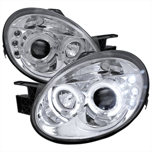 Spec-D 03-05 Dodge Neon Halo Led Projector Chrome LHP-NEO03-TM