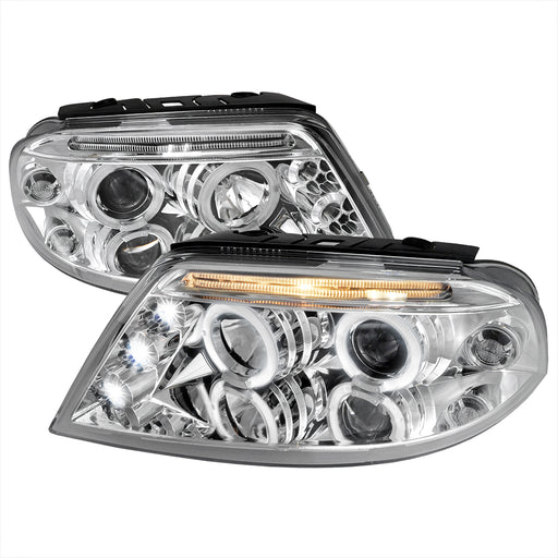 Spec-D 01-05 Volkswagen Passat Halo Led Projector Chrome LHP-PAS01-TM