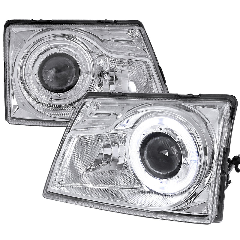 Spec-D 98-00 Ford Ranger Halo Projector Chrome Housing LHP-RAN98-RS