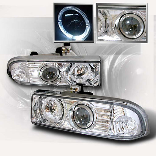 Spec-D 98-04 Chevrolet S10 Halo Projector Headlights Chrome LHP-S1098-KS