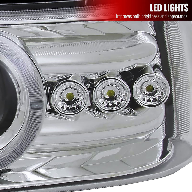 Spec-D 00-06 Chevrolet Suburban Projector Headlight Chrome Housing  LHP-SIV99-RS