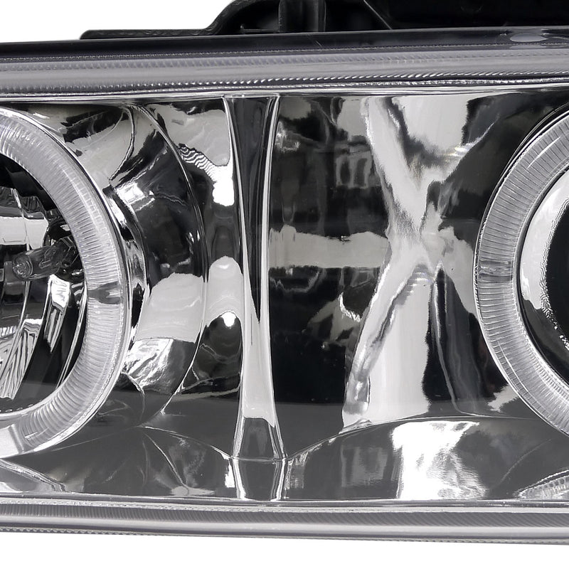 Spec-D 99-02 Chevrolet  Silverado  Projector Headlight Chrome Housing  LHP-SIV99-RS
