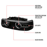 Spec-D 00-06 Chevrolet Suburban Projector Headlight Black Housing  LHP-SIV99JM-RS
