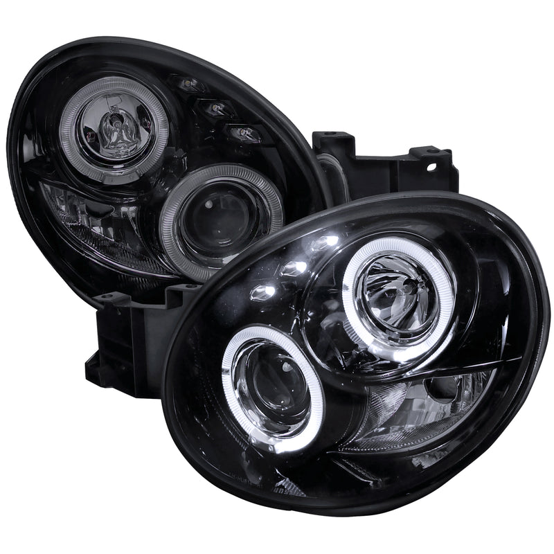 Spec-D 02-03 Subaru  Impreza  Smoked Lens Gloss Black Housing Projector Headlights LHP-WRX02G-TM