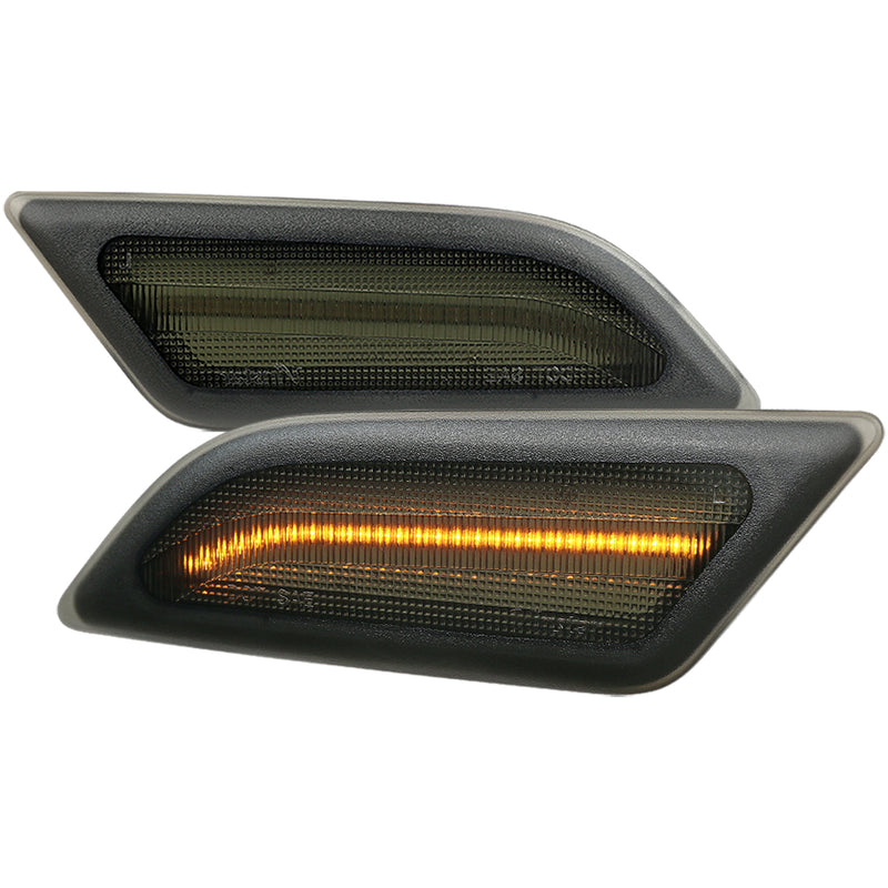 Spec-D 02-14 Mercedes W204 C-Class Led Side Marker-Front-Smoke LSM-BW20412GLED-VS