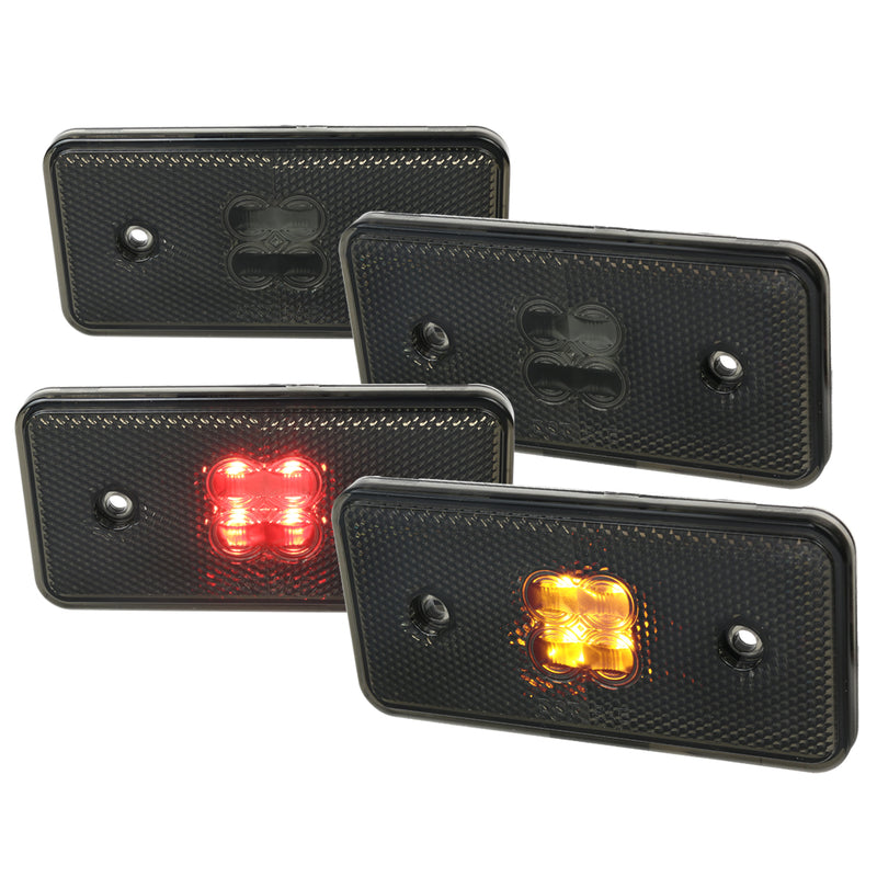 Spec-D 02-14 Mercedes W463 G Wagon Led Side Marker-4Pc-Smoke-F+R LSM-BW46302GLED4P-VS