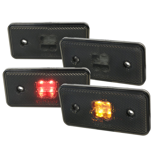 Spec-D 02-14 Mercedes W463 G Wagon Led Side Marker-4Pc-Smoke-F+R LSM-BW46302GLED4P-VS