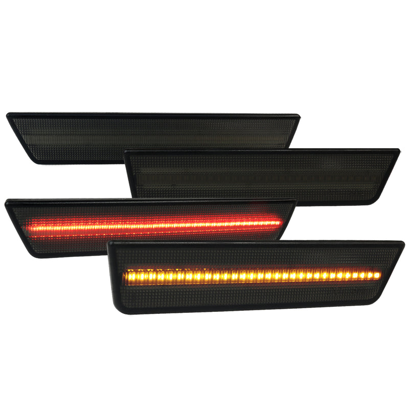 Spec-D 08-14 Dodge Challenger Led Side Marker-Smoke-F+R LSM-CHA08GLED4P-VS