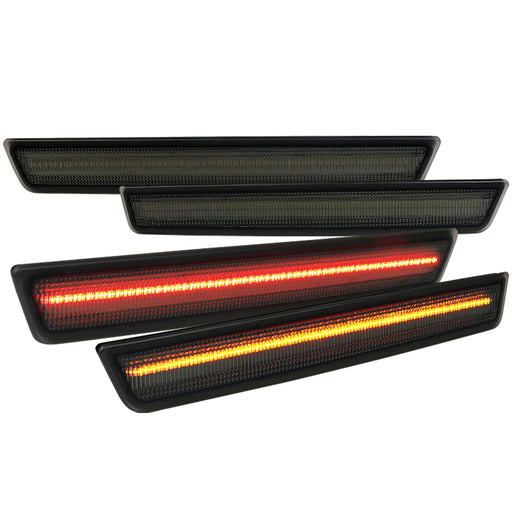 Spec-D 15-18 Dodge Challenger Led Side Marker-4Pc-Smoke-F+R LSM-CHA15GLED4P-VS