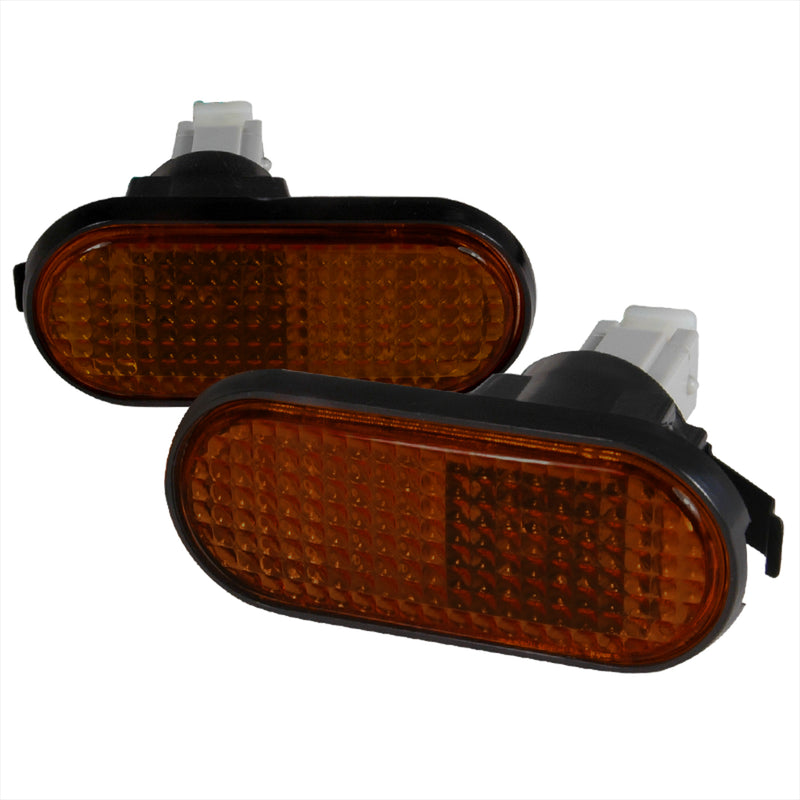 Spec-D 92-95 Honda Civic Side Marker Lights Smoke Amber Flat Type LSM-CV92GAFT