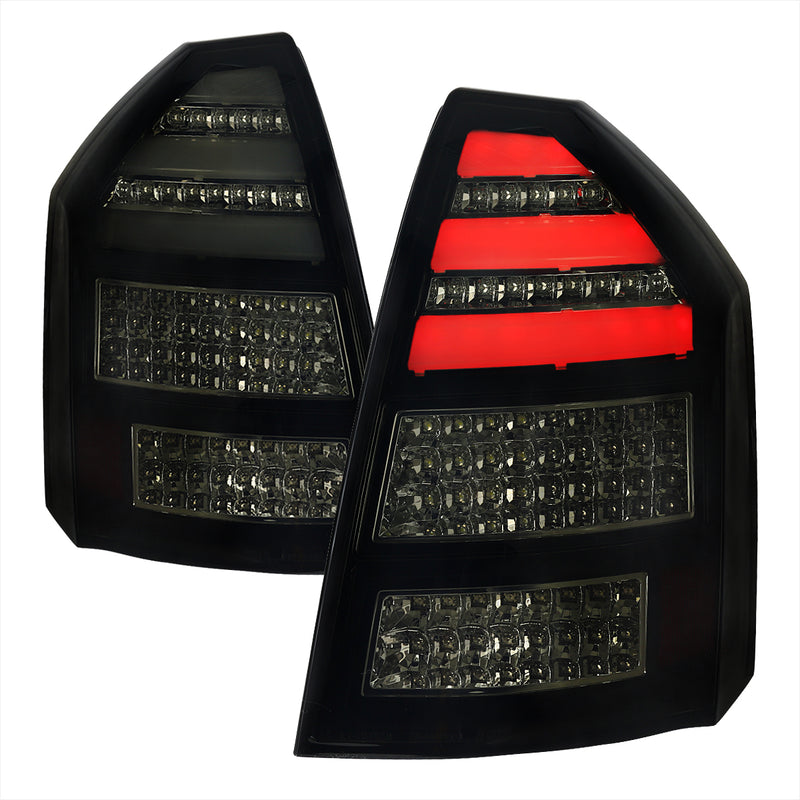 Spec-D 05-07 Chysler 300C Led Tail Lights Black Tinted LT-300C05BBLED-TM