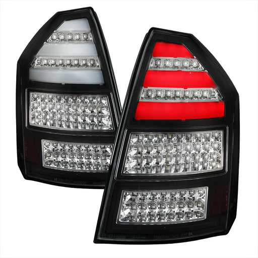 Spec-D 05-07 Chysler 300C Led Tail Lights Black  LT-300C05JMLED-TM