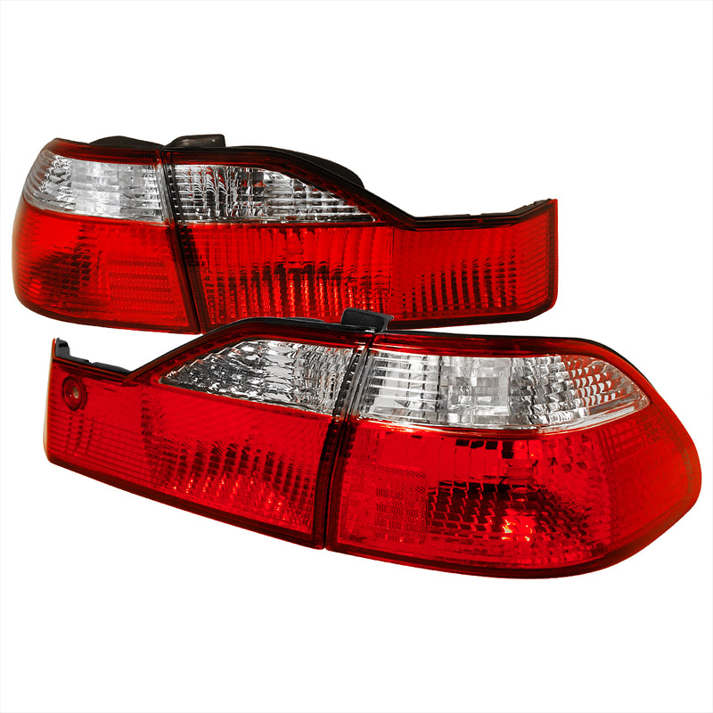 Spec-D 98-00 Honda Accord 4 Door - Red And Clear Tail Lights LT-ACD984RPW-RS