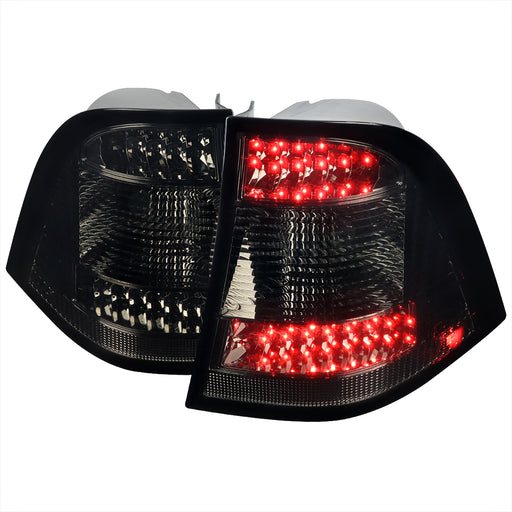 Spec-D 98-01 Mercedez Benz M Class W163 Led Tail Lights-Chrome Housing With Smoke  Lens LT-BW16398GLED-TM