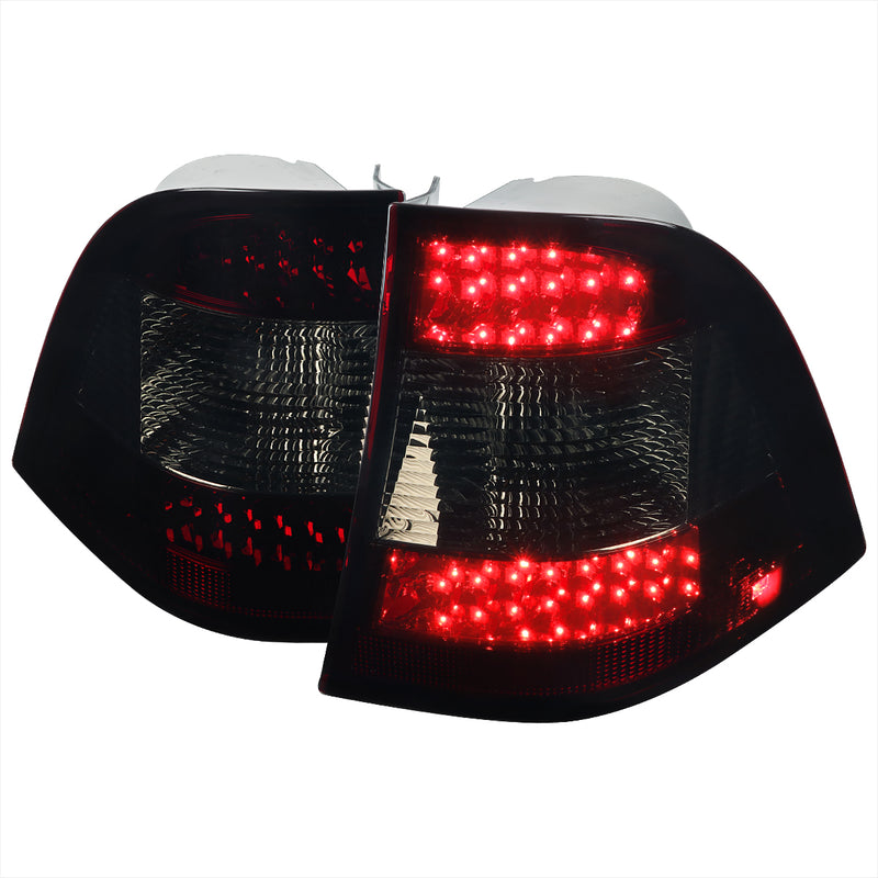 Spec-D 98-01 Mercedez Benz M Class W163 Led Tail Lights-Chrome Housing With Red Smoke Lens LT-BW16398RGLED-TM