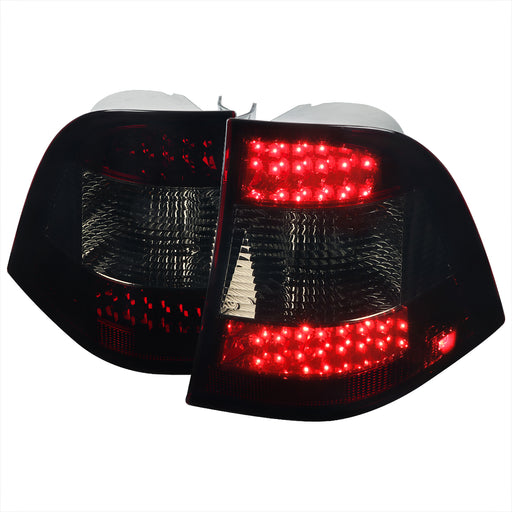 Spec-D 98-01 Mercedez Benz M Class W163 Led Tail Lights-Chrome Housing With Red Smoke Lens LT-BW16398RGLED-TM