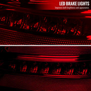 Spec-D 01-04 Mercedez Benz C-Class Sedan W203 Led Sequential Tail Lights Chrome Housing Red Smoked Lens LT-BW20300RGLD-SQ-TM