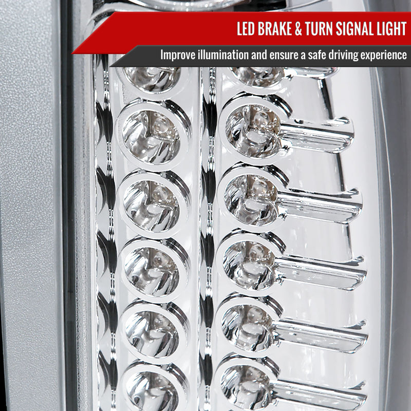 Spec-D 88-98 Chevrolet C10 Led Tail Lights Chrome LT-C1088CLED-TM