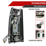 Spec-D 88-98 Chevrolet C10 Led Tail Lights Chrome LT-C1088CLED-TM