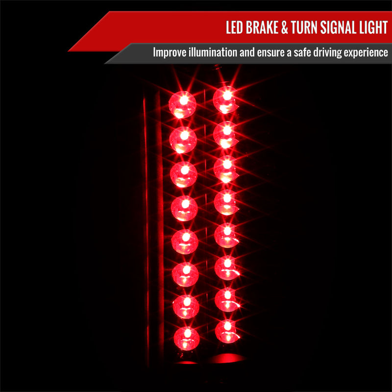 Spec-D 88-98 Chevrolet C10 Led Tail Lights Black LT-C1088JMLED-TM
