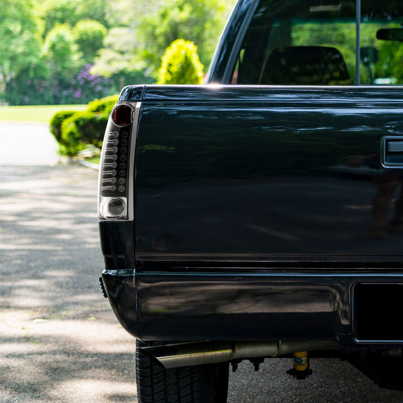 Spec-D 88-98 Chevrolet C10 Led Tail Lights Black LT-C1088JMLED-TM