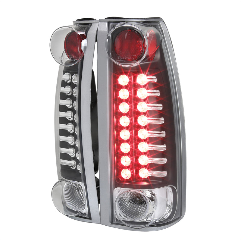 Spec-D 88-98 Chevrolet C10 Led Tail Lights Black LT-C1088JMLED-TM