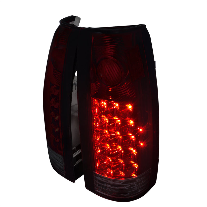 Spec-D 88-98 Chevrolet C10 Led Tail Light Smoke Red Lens LT-C1088RGLED-APC