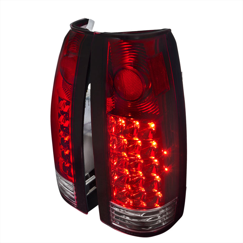Spec-D 88-98 Chevrolet C10 Led Tail Light Red Lens LT-C1088RLED-APC