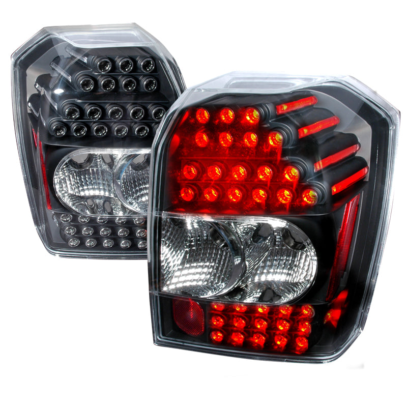 Spec-D 07-12 Dodge Caliber Led Tail Lights Black LT-CAL07JMLED-KS