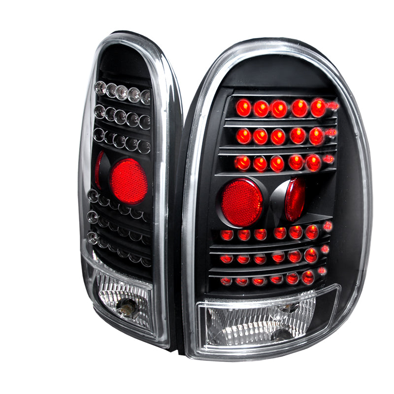 Spec-D 96-00 Dodge Caravan Led Tail Lights Black LT-CAR96JMLED-KS