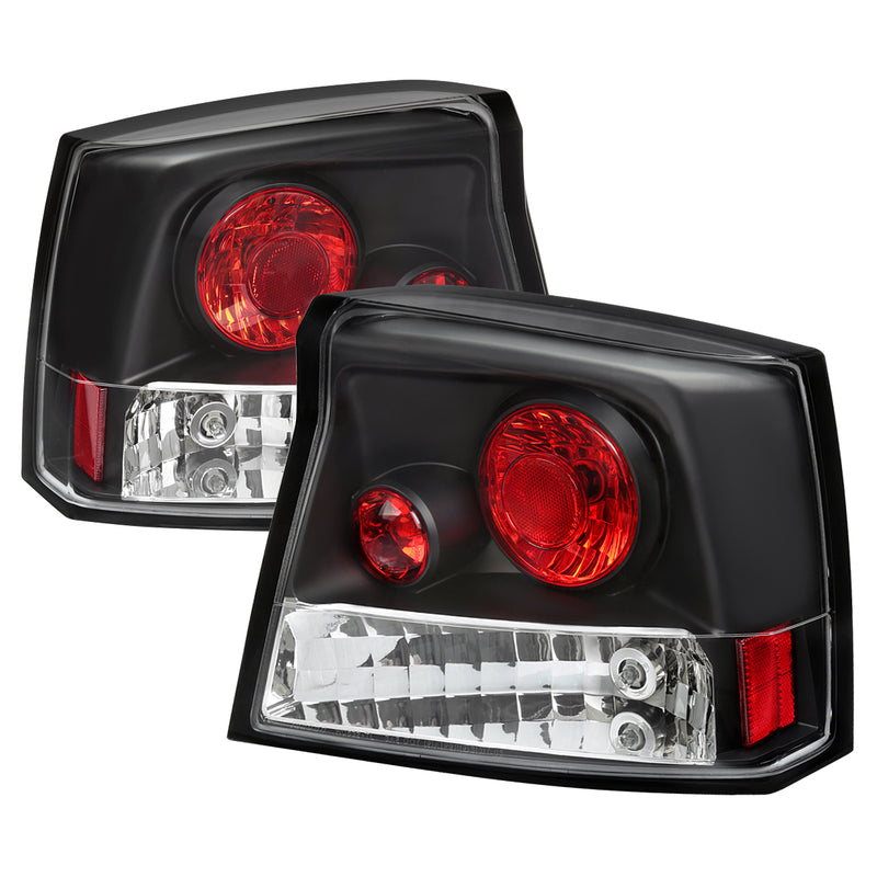 Spec-D 05-08 Dodge Charger Altezza Tail Light Black LT-CHG05JM-TM