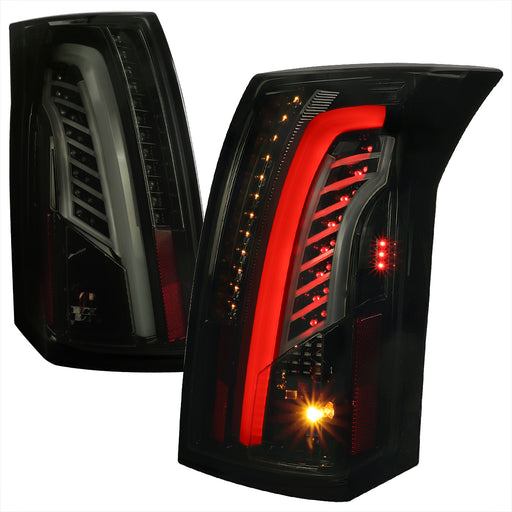 Spec-D 03-07 Cadillac Cts Led Tail Lights Black Smoke LT-CTS03BBLED-TM