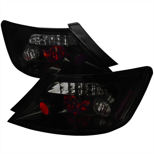 Spec-D 06-10 Honda  Civic  Euro Tail Lights Glossy Black Housing With Smoke Lens  LT-CV062BB-TM