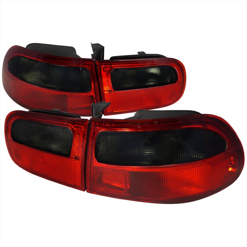 Spec-D 92-95 Honda Civic  Tail Light Red Clear 3Dr Model LT-CV923RG-RS