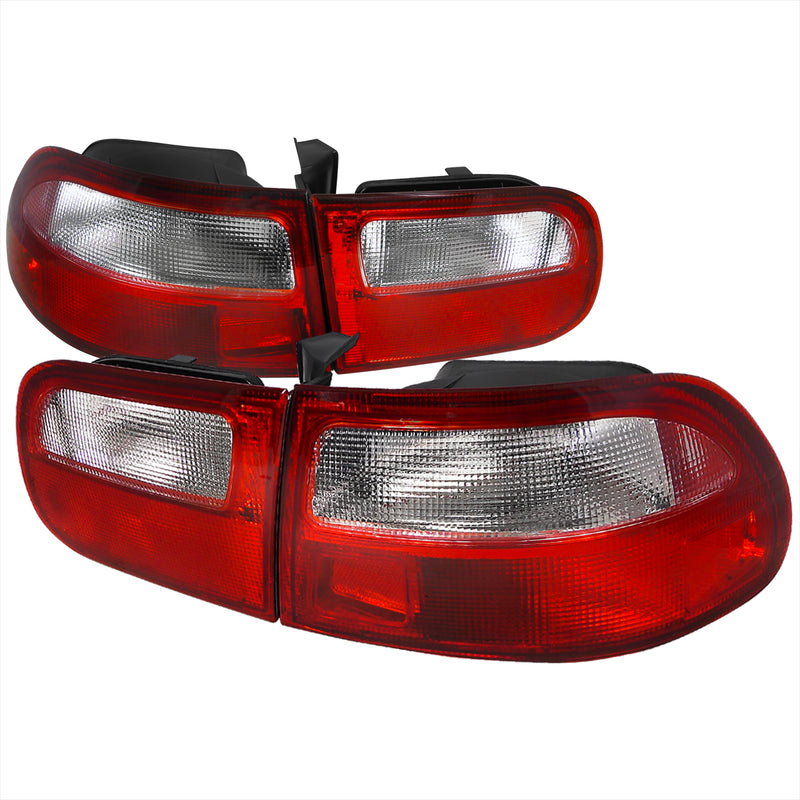 Spec-D 92-95 Honda  Civic Tail Lights Red Clear Lens 3Dr Model LT-CV923RPW-RS