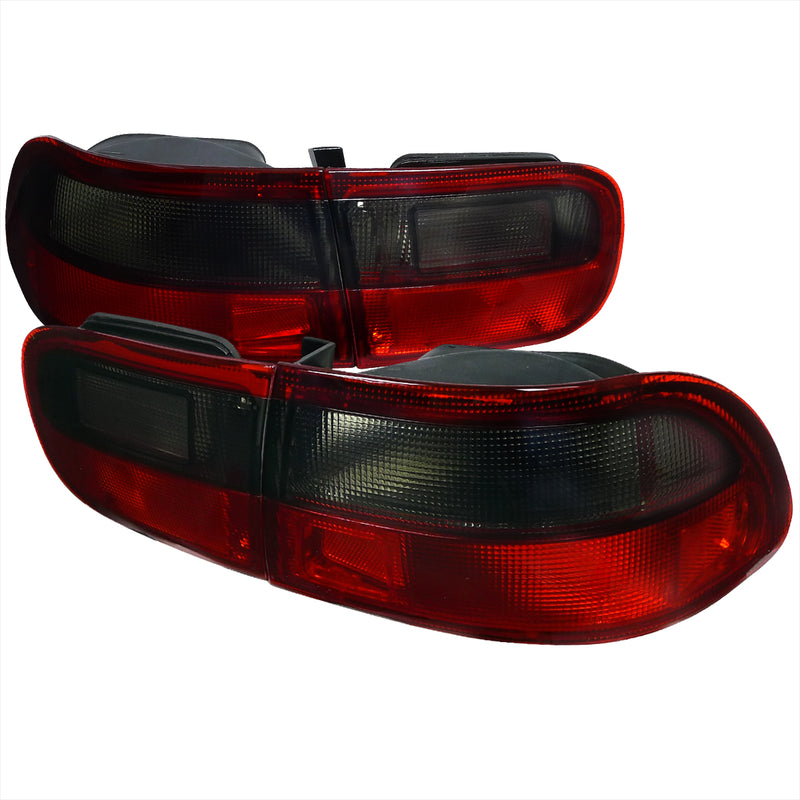 Spec-D 92-95 Honda  Civic  Civic Coupe And Sedan Red Smoke Tail Lights   LT-CV92RG-RS