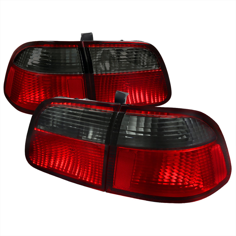 Spec-D 99-00 Honda Civic 4Dr Tail Lights - Red With Smoked Lens LT-CV994RG-RS