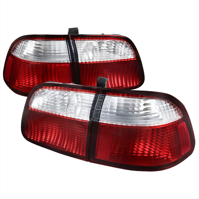 Spec-D 99-00 Honda Civic 4 Door Tail Lights- Red Clear Lens LT-CV994RPW-RS