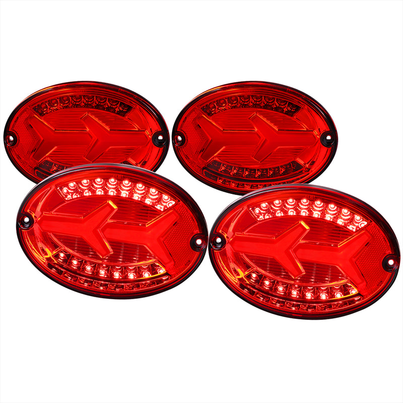 Spec-D 97-04 Chevrolet Corvette Led Tail Lights Chrome Housing Red Lens White Led Bar LT-CVET97RLED-G2-OZ
