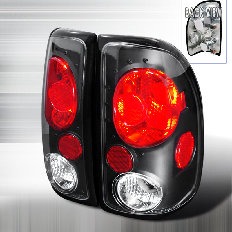 Spec-D 97-04 Dodge Dakota Altezza Tail Lights Black LT-DAK97JM-KS