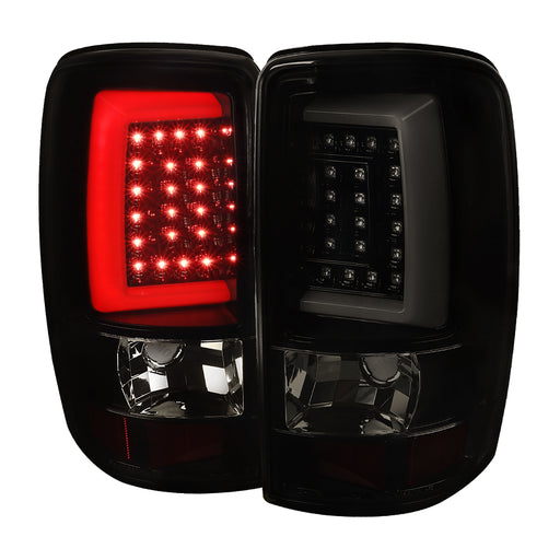 Spec-D 00-06 Chevrolet/Gmc Denali Tahoe Led Bar Tail Lights- Glossy Black Housing LT-DEN00BBLED-G2-TM